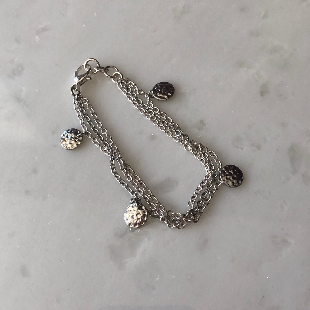 + Nwot + Silver Medallion Bracelet